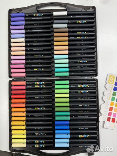 Акриловые маркеры Enmy 60 штук с шариком