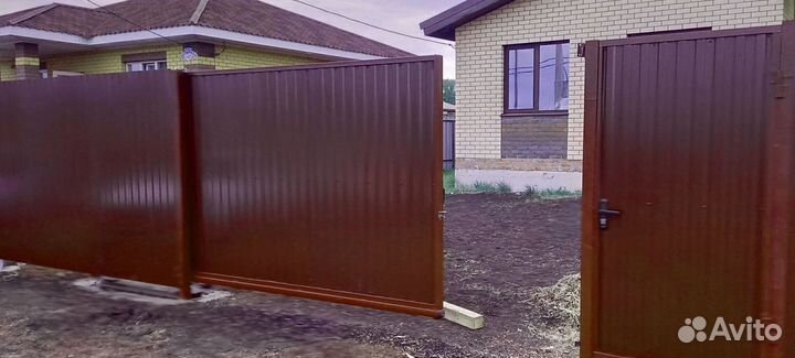 Откатные ворота под ключ новые