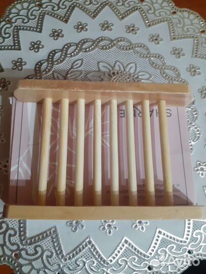 Подставка бамбуковая для мыла и тверд.шампуней