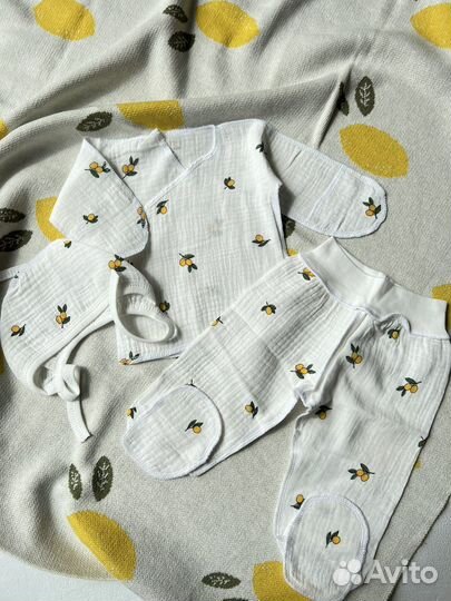 Муслиновый комплект для новорожденного
