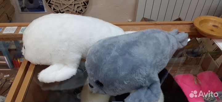 Мягкая игрушка нерпа 43см