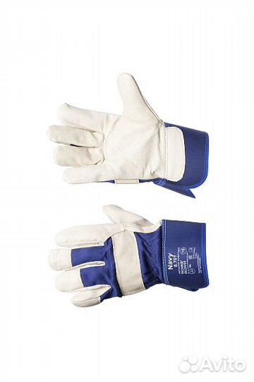 Перчатки navy Нэви комбинированные со свиной кожей