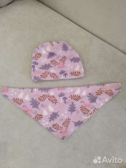 Шапка и горловина для девочки