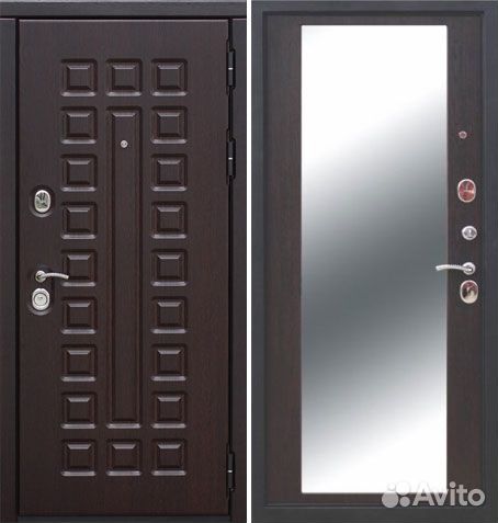 Входная стальная дверь Сенатор-120 зеркало (Венге)