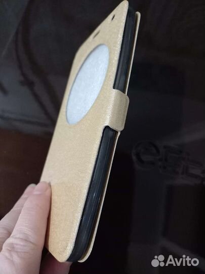 Чехол книжка с открытым окошком для asus Zenfone