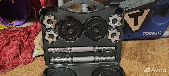 Набор гантелей в кейсе 20кг