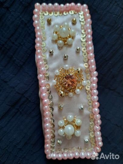 Заколка-автомат для волос ручная работа