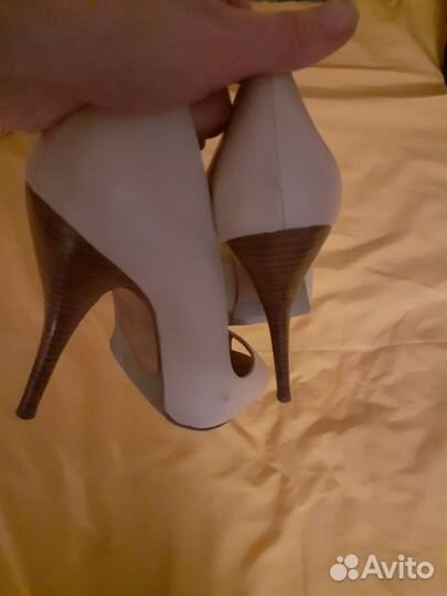 Туфли бежевые кожа ягненка