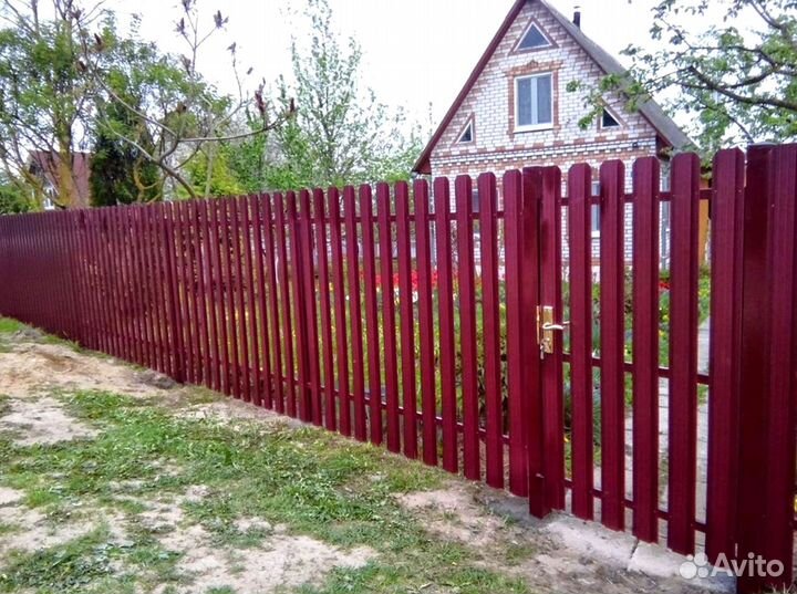 Штакетник, евроштакетник с установкой