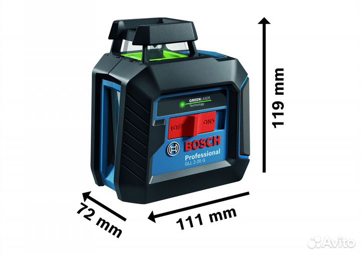 Уровень лазерный GLL 2-20 G BT150 0601065001 зелен