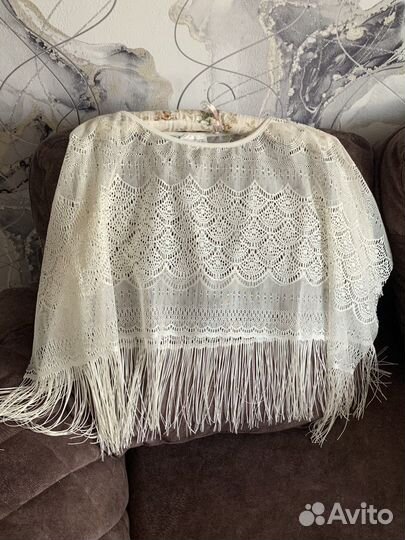 Пончо кружевное