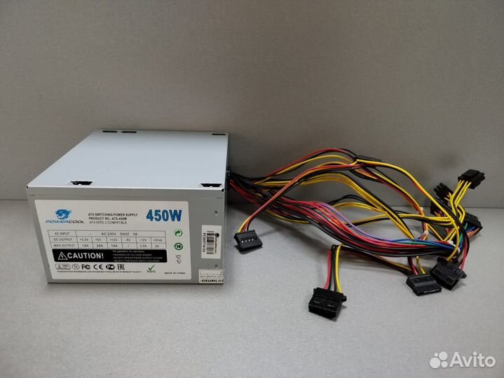 Блок питания Б/У 450W Powercool (Vga 6pin)