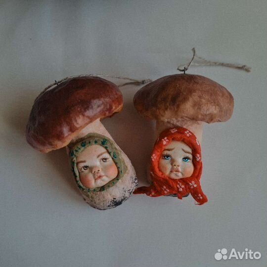 Ватные игрушки, грибочки детки