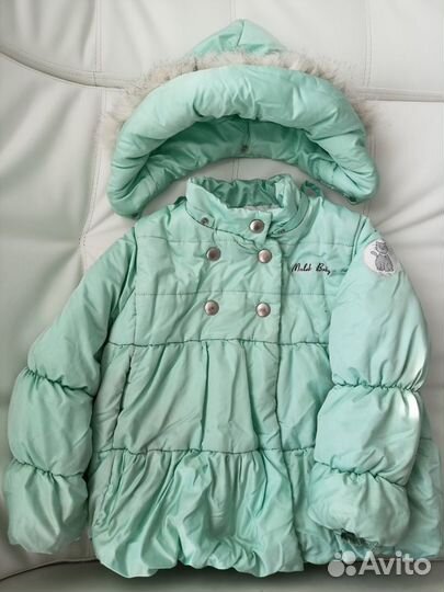 Пуховик для девочки 98