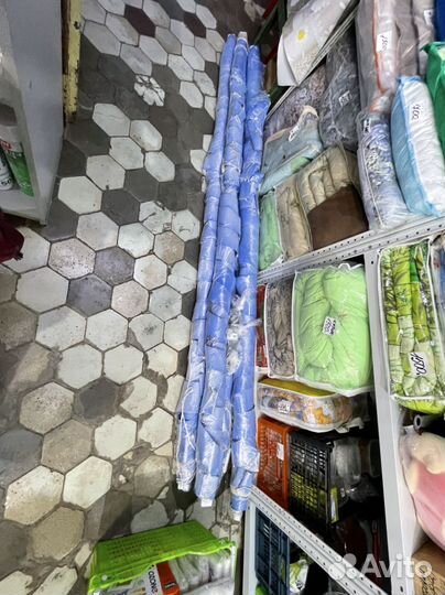 Вертикальные жалюзи тканевые бали синие 4 штуки