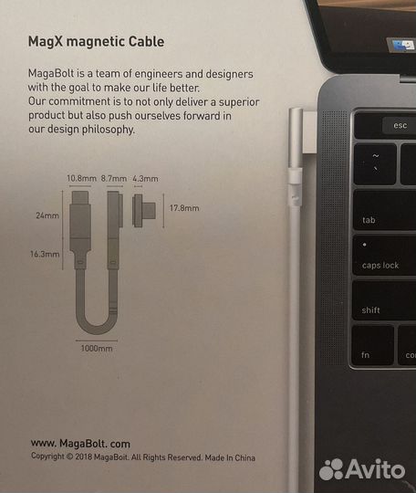 Магнитный USB type C кабель 100Вт белый