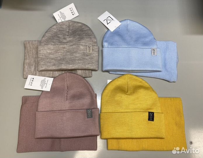 Шапка тыковка с кашемиром (детские, взрослые)