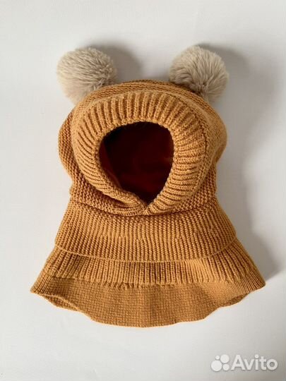 Шапка 2 шт разные зимняя / деми 2-4г