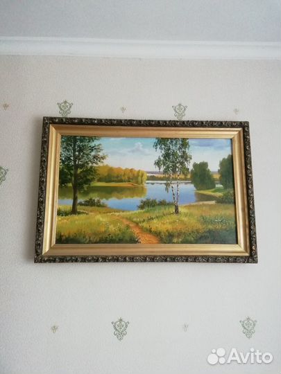 Авторская картина маслом на холсте большая 92/62 с