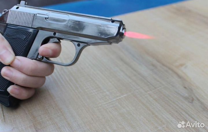 Пистолет зажигалка Вальтер металлический