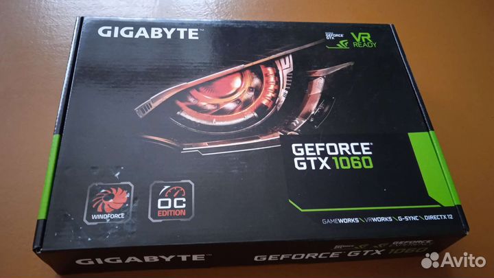 Коробка от видеокарты Gigabyte gtx1060