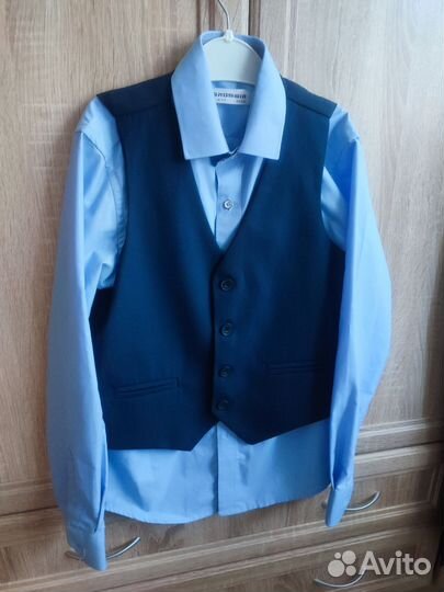 Школьный костюм для мальчика 128 134 синий