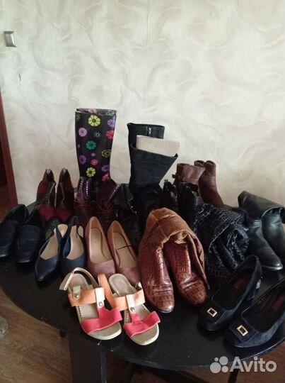 Обувь женская пакетом 36-37 сапоги ботинки туфли