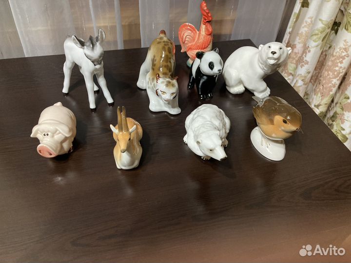 Фарфоровые статуэтки лфз животные