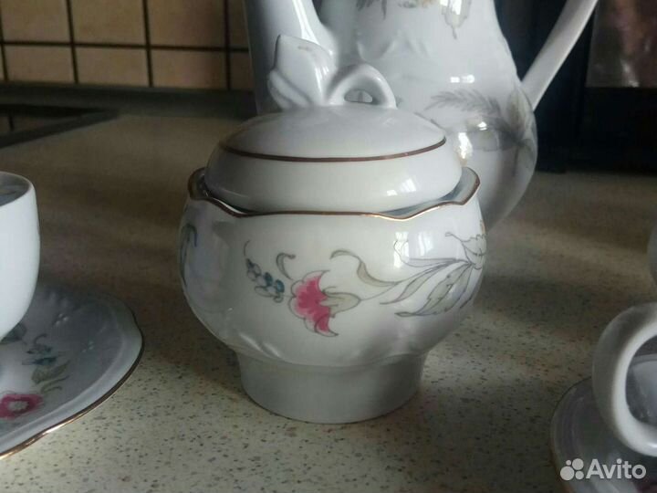 Сервиз кофейный фарфоровый гдр