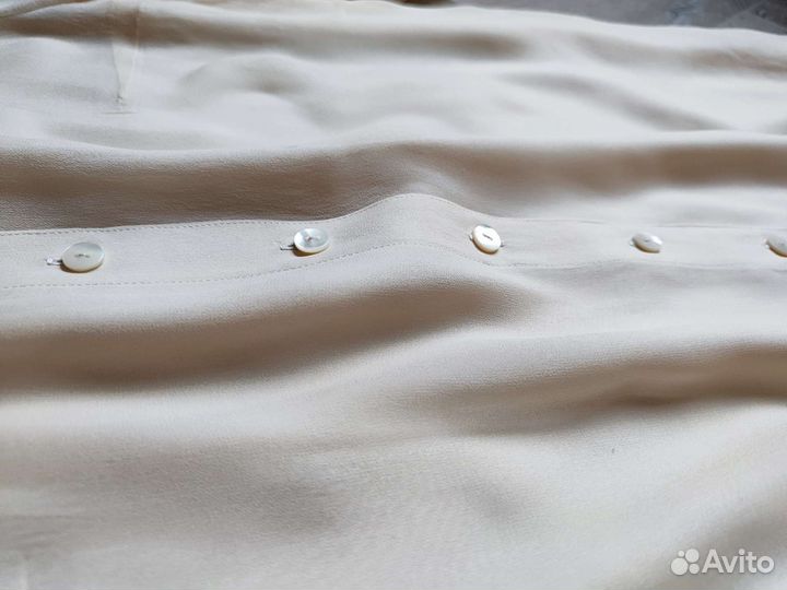 Платье-рубашка из натурального шелка Италия