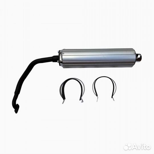 Глушитель на мотоцикл 4Т 152QMI, 157QMJ (колено+пр