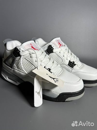 Кроссовки Air Jordan 4 White Oreo Люкс