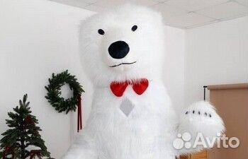 Ростовая кукла Белый мишка Аэрокостюм