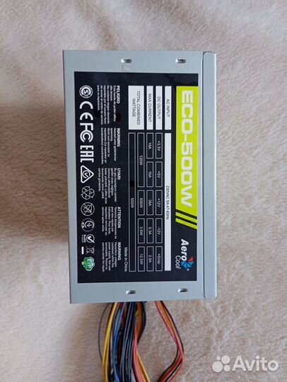 Блок питания aerocool eco-500w
