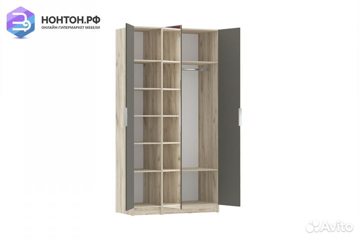 Шкаф Венеция комбинация № 3 дуб серый крафт / граф