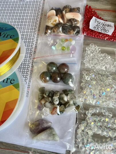 Бисер, проволока, фурнитура набор