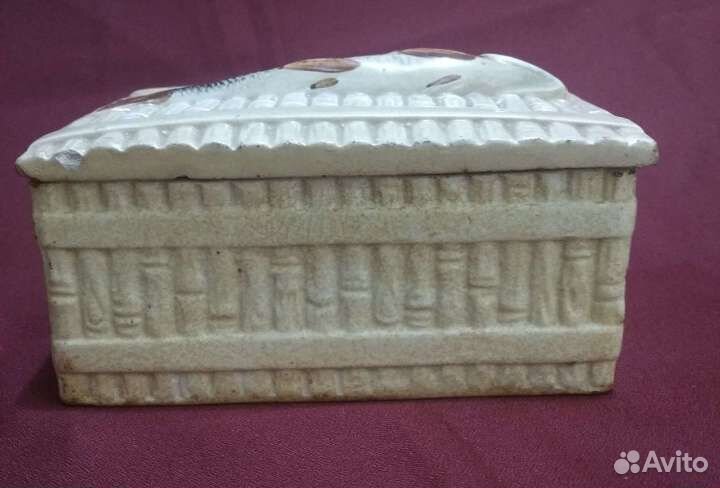 Шкатулка, масленка, Рыба на бамбуке М.С. Кузнецов