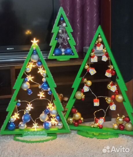 Декоративные деревянные ёлочки
