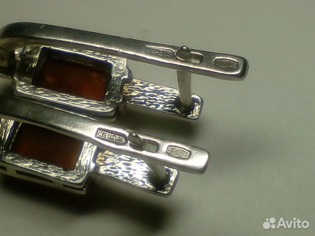 Комплект серебро 925, кольцо р 17 и серьги, янтарь