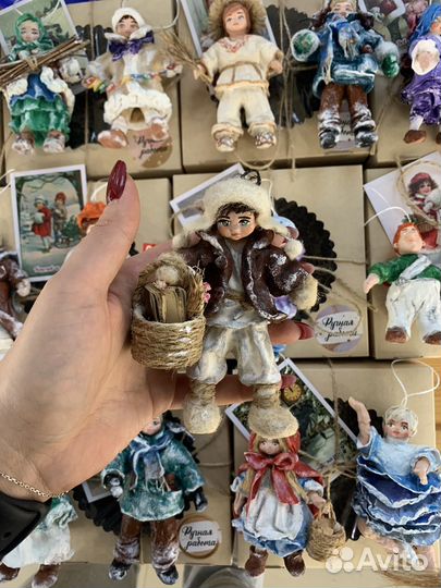 Ватная игрушка мальчик в куртке