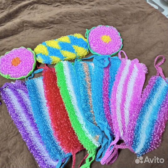 Мочалки для душа. Ручная работа