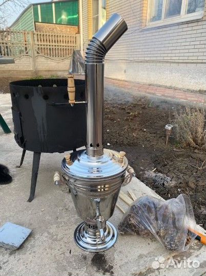 Самовар на дровах новый 7л