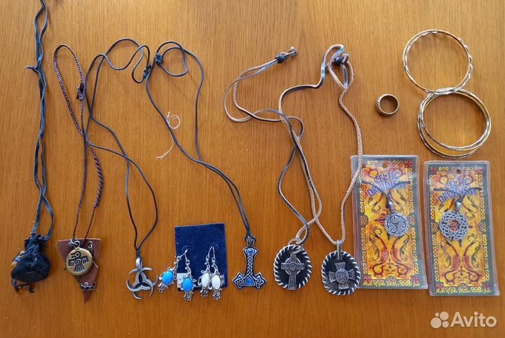 Амулет,кельтский крест,молот тора,бижутерия,янтарь