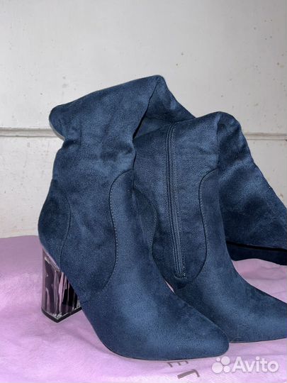 Сапоги / Ботфорты осенние с ASOS синие 36 р-р