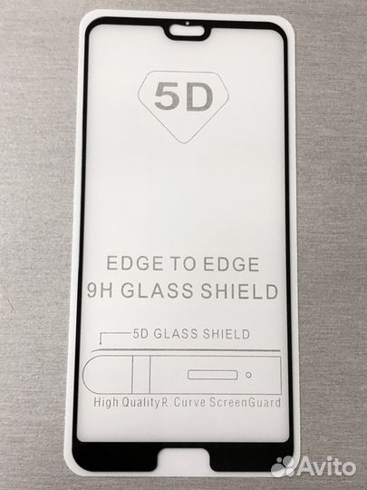 Защитное стекло 5D на Huawei P20 Pro