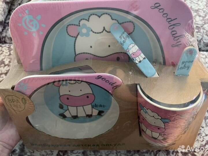 Бамбуковая детская посуда