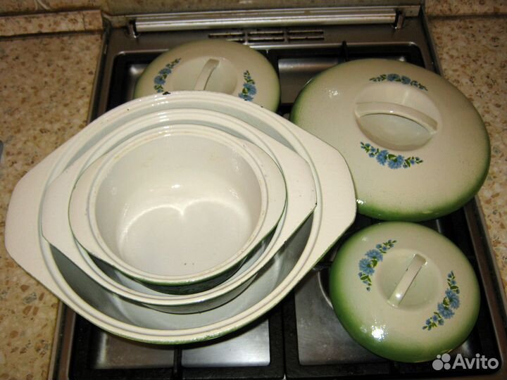 Эмалированные кастрюли-казаны СССР