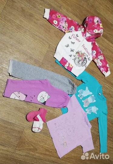 Одежда пакетом для девочки 86-92см