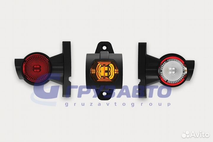 Фонарь габаритный LED рог прямой короткий лев