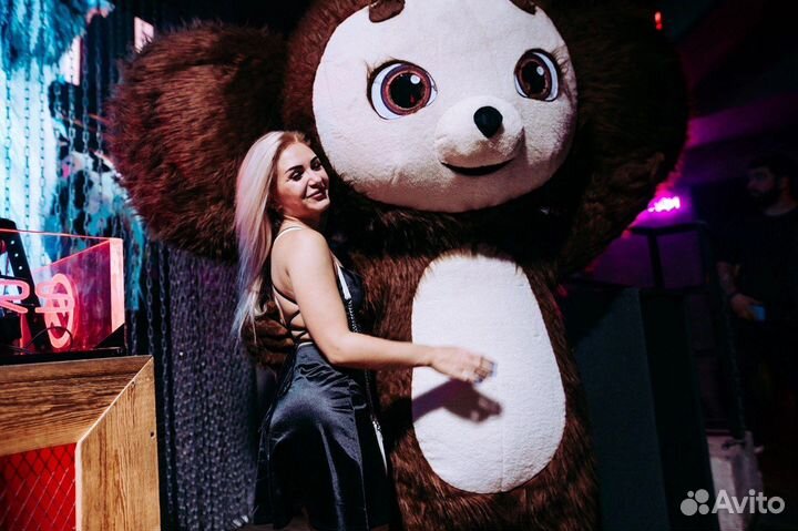 Чебурашка, белый мишка поздравление